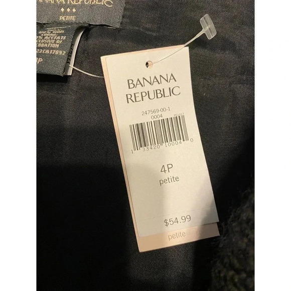 Banana Republic black tweed Pencil skirt - womens- size 4 petite- new with tags - Picture 6 of 7